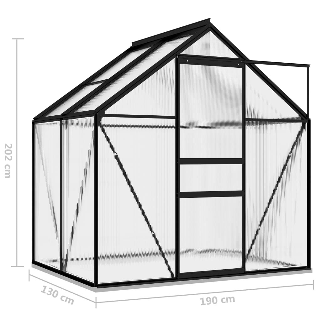 Greenhouse Anthracite Aluminium 2.47 m²